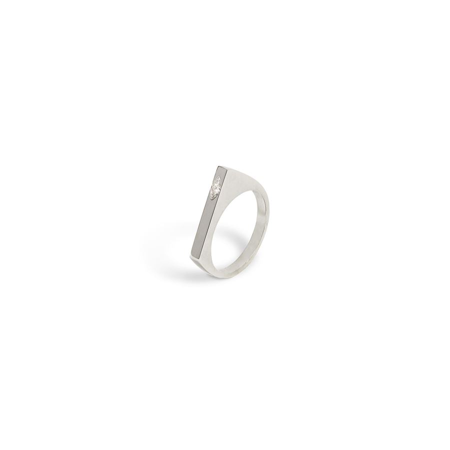 Modular 'Congiunzioni' point ring with marquise CONGIUNZIONI | AN1 CONP AU MRQAU18B CT 0,09